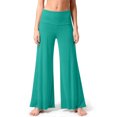 thumbnail image 2 of WULMLEO Women's Casual Comfy Solid/Tie Dye Wide Leg Palazzo Lounge Pants Green M, 2 of 5