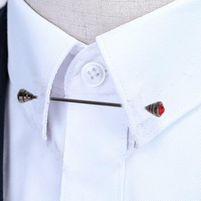 Pasador de barra de cuello de moda para hombres, con de imitación , decoración de ropa, broches de joyería, alfileres de , , Fernando Clips para la barra del cuello de la camisa