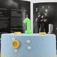 thumbnail image 3 of Hltser Birthday Candles Numbers 2.36 inch Party Cake Topper 1 Piece (Brown  Number 6), 3 of 6