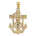 thumbnail image 3 of FJC Finejewelers 14k Two-tone Gold Mariner's Crucifix Charm, 3 of 7
