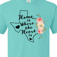 thumbnail image 4 of Inktastic Texas Home is Where the Heart is with Watercolor Floral T-Shirt, 4 of 5