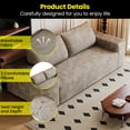 thumbnail image 5 of 71" Corduroy Loveseat Sofa, 2-Seater Modern Couches for Small Spaces, No Assembly Foam Floor Couch Compressed Sofa for Living Room Bedroom Apartement, Camel, 5 of 8