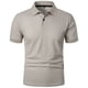 thumbnail image 2 of Camiseta informal de manga corta y corte ajustado para hombre, de color liso, poliéster, versátil para hacer ejercicio y para el uso diario., 2 of 7