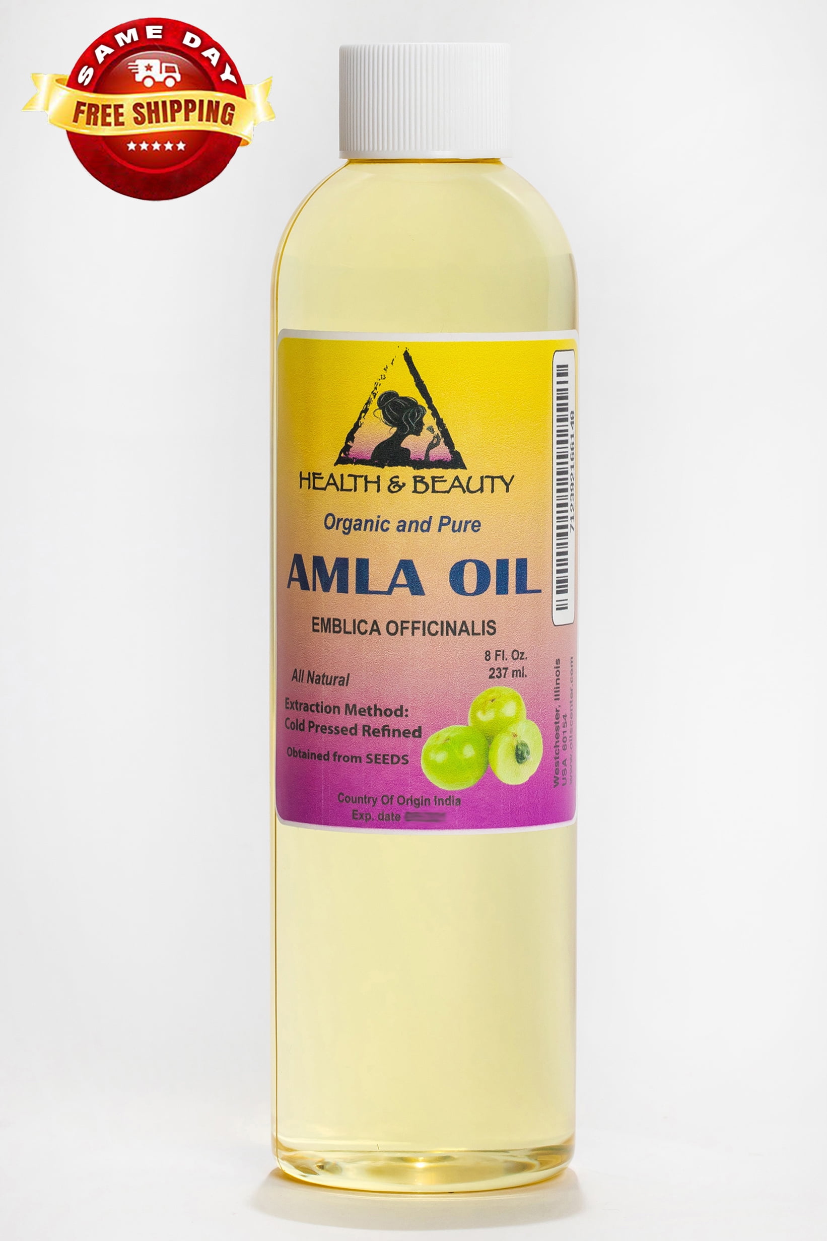 Amla / Gooseberry Seed Oil Refined Organic Cold Pressed Natural 100% Pure  8 oz