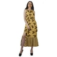thumbnail image 1 of Moomaya Robe Longue Imprimée pour Femmes, Fente avant, Aguichant, Sans Manches, en Rayonne, Robe de Mariage, 1 of 4