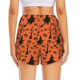 thumbnail image 4 of Running Shorts for Women, halloween witch print Workout Athletic Shorts with Pockets, Lounge Yoga Shorts Women, 4 of 7