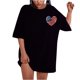 thumbnail image 1 of Fiudx Liquidación de Ahorros de Verano Camiseta de Manga Corta con Cuello Redondo y Estampado Informal En La Parte Delantera y Trasera Del Día de La Independencia para Mujer, 1 of 5