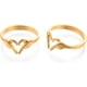 thumbnail image 2 of 2 Anillos de puño con forma de corazón chapados en oro de 18 quilates, anillos abiertos, anillos personalizados para nudillos, joyería delicada y moderna para mujer, talla 6 (16,7 mm)., 2 of 4