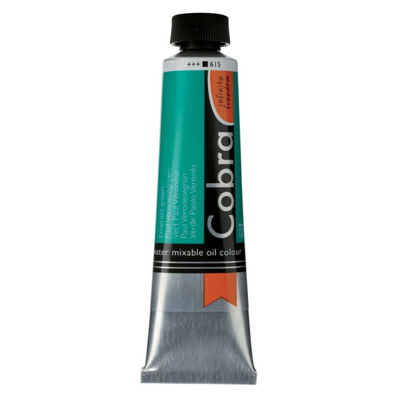 Cobra Water Mixable Oil Colour 40ml, Emerald Green