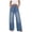 Blue, variant on Qiopertar Women's Low Rise Solid Color Denim Jeans Wide Leg Casual Trousers with Pockets Straight Leg 5 Pocket Relaxed Fit Pants, Blue S