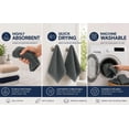 thumbnail image 3 of Dan River Washcloths pack of 24 High-Quality Soft Cotton Absorbent and Multipurpose Wash Clothes for Face & Body - Gray, 12x12in, 3 of 10