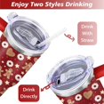 thumbnail image 5 of Gingerbread Man White Heart Doughnut 40 Oz Tumbler with Handle Lid and Straw Stainless Steel Double Walled Vacuum Insulated Cup Merry Christmas Gifts Tumbler for Women Men Friends Outdoor Indoor, 5 of 6