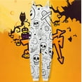 thumbnail image 2 of Wdgfv Combinaison à Colorier Gribouillée pour Filles pour Tout-Petits Enfants Tenue de Jeu Décontractée Printemps Été Automne Pyjama Confortable Tenue Quotidienne Blanc 3-4 Ans, 2 of 4