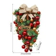 thumbnail image 3 of Décorations de Noël Couronne de Sorcière d'Halloween Offres de Noël Branches Baies Rouges Pommes de Pin Papillons Rouges Couronne Décorative, 3 of 8