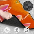 thumbnail image 3 of Honeii Orange Flower Psychedelic Print Car Foot Mat Four-Piece Set - Front & Rear Universal Car Floor Mats for SUVs, Trucks, Sedans, 3 of 7