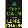 thumbnail image 2 of Men's Lost Gods St. Patrick's Day Keep Calm and Leprechaun Green Fade Graphic Tee Charcoal Heather Small, 2 of 5