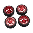 thumbnail image 2 of 4Pcs RC Car Wheel Rim Aluminum Alloy Universal Toy Climbing Vehicle 1:10 Replacing Tire Hub Upgrade Modified Spare Part Supplies Red, 2 of 6