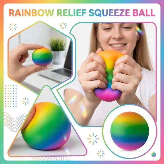 Large Squishy Stress Relief Gift Multi-Color Sensory Squeeze Ball for Adult Relaxation Decompression Desktop Accessory