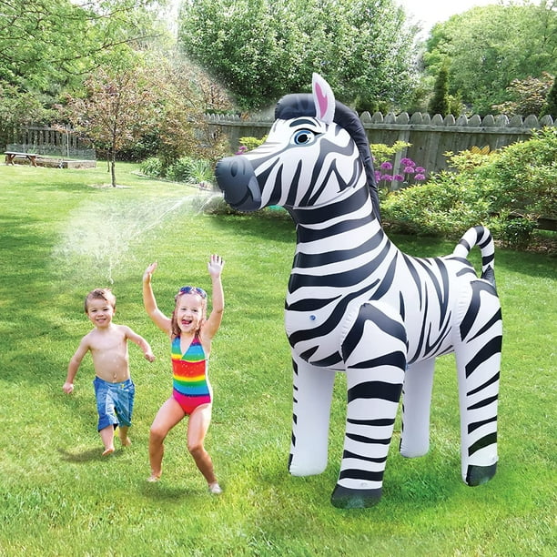 Splash Buddies Inflatable Zebra Sprinkler Toy for Kids