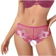 thumbnail image 6 of Clearance Clothes Under $5! TMOYZQ Womens Floral Lace Sexy Sheer Mesh Panties Soft Stretch Breathable Seamless Invisible Bikini Briefs No Show Underwear, 6 of 6