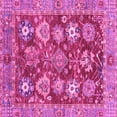 thumbnail image 1 of Ahgly Company Indoor Square Abstract Pink Modern Area Rugs, 5' Square, 1 of 4