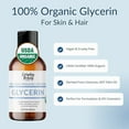 thumbnail image 2 of 100% Organic Glycerin - For Skin & Hair - Food Grade - USDA Certified - Not From Palm Oil - Perfect Skin and Hair Moisturizer - 2 Fl Oz, 2 of 5