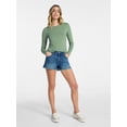 thumbnail image 2 of No Boundaries Mid-Rise Denim Shorts, 3" Inseam, Women's 00-20, 2 of 5