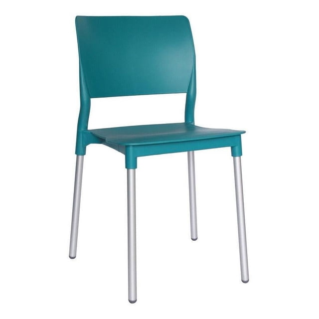 Silla Minimalista Durable Apta para Exterior e Interior con Protección UV, Patas de Metal