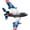 Blue, variant on FMS Rc Planes for Adults Remote Control Airplane F-86 The Huff RC Airplane 6CH 80mm Hobby Rc Airplanes PNP (No Radio, Battery, Charger)