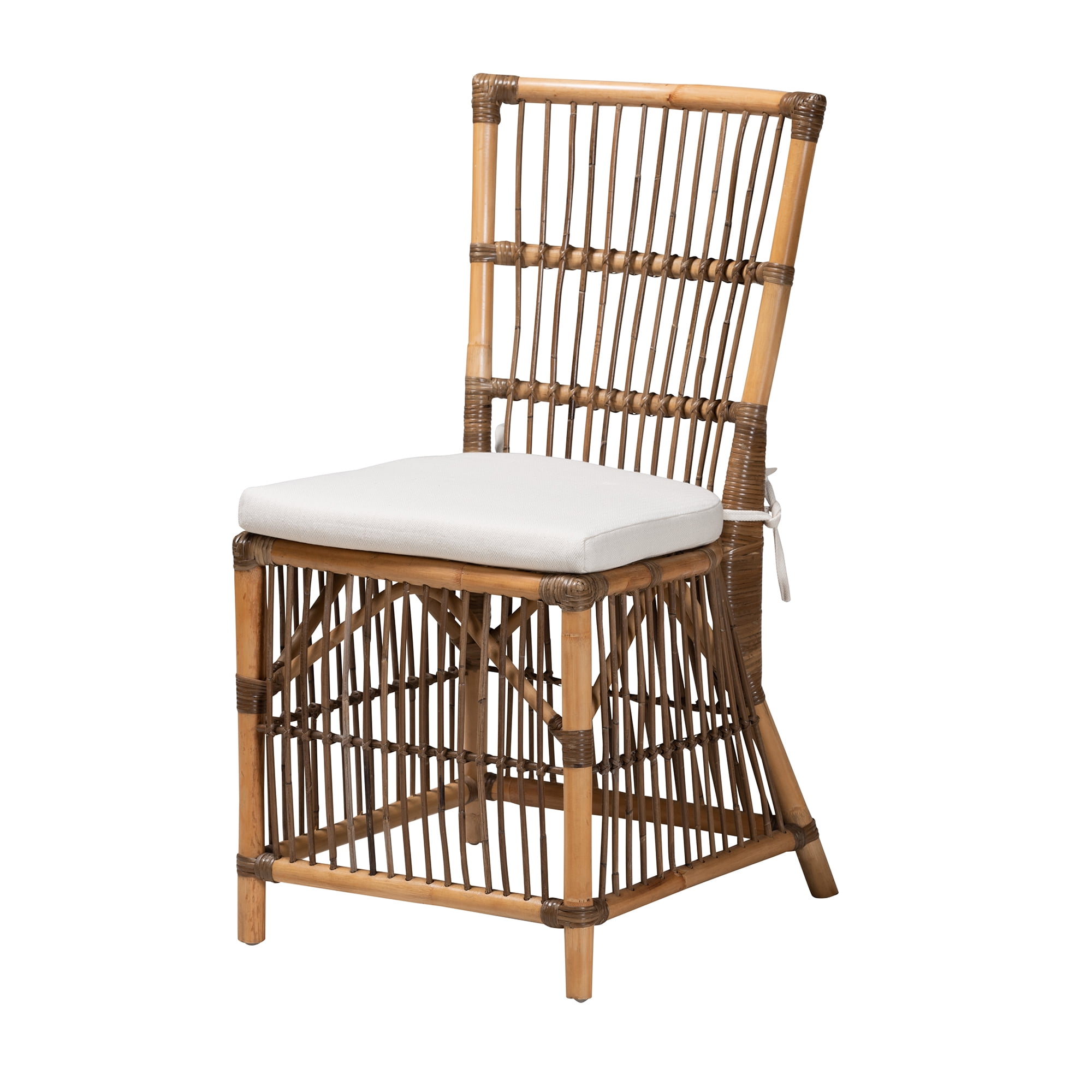 bali & pari Kim Rattan BOHO Dining Chair, Natural Brown