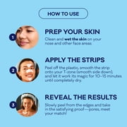 Biore T-Zone Targeted Pore Strips, Blackhead Remover, 5 Nose + 5 Face + 5 Chin