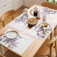 thumbnail image 5 of Purple Lavender Placemats Set of 1, Bird Welcome Idyllic Flower Leaf Non-Slip Place Mats Washable Table Mats for Kitchen Dining Table Decorations Indoor/Outdoor, 5 of 9