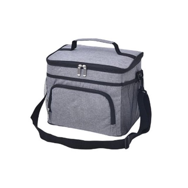 Minnieouse Bolsa de almuerzo con cremallera, bolsas enfriadoras de alimentos de papel de aluminio, almacenamiento de Picnic, gran capacidad, contenedor Bolsas de mensajero y de hombro Gris Minnieouse AP012493-01