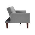 thumbnail image 5 of Convertible Sleeper Sofa Bed with Adjustable Backrest and Padded Seat,  Upholstered Foldable Sofa with Wood Legs, Foldable Tufted Sofa with High Density Foam for Living Room,Apartment, 5 of 9