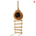 thumbnail image 3 of CAROOTU Birds Coconut Shell Breeding Nest Parrots Hamster Climb Ladder Swing Hanging Toy, 3 of 7