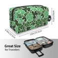 thumbnail image 4 of XMXT Large Capacity Makeup Bag, Seamless Green Clovers Travel Toiletry Bags Zippers Storage Cosmetic Bag for Women Men, One Size, 4 of 9