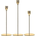 thumbnail image 1 of Candelabros 3 piezas / juego de diferentes tamaños, candelabros de mesa para bodas, candelabros para la cena a la luz de las velas Decoración de candelabros, dorado Ormromra WL-00179, 1 of 4