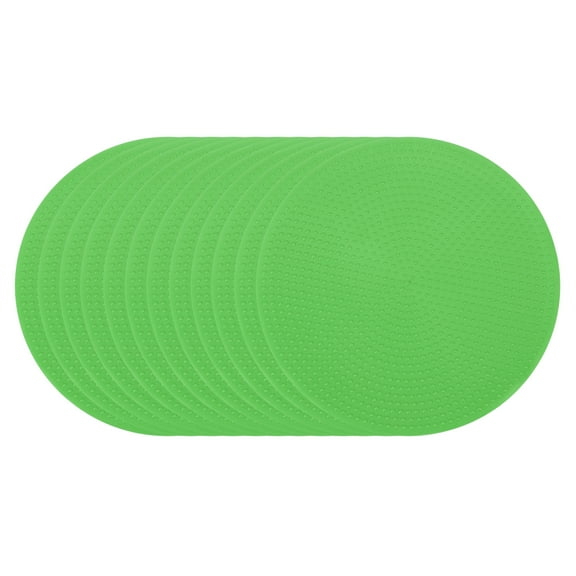 Uxcell Spot Markers 4 Inch, Non-Slip Floor Dots Agility Markers Flat Field Cones Poly Dots, Green 12 Pcs