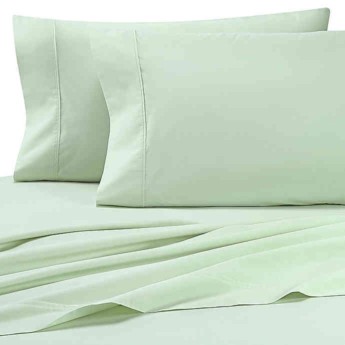 King Light Green Heartland 325 TC Cotton Percale Fitted Sheet Size 
