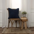 thumbnail image 4 of 20" Blue Cotton Throw Pillow With Texture, 4 of 7