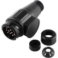 thumbnail image 5 of Dinheiro Enchufe eléctrico para remolque de 13 pines, enchufe para caravana de 12 V, adaptador de conector de cableado de plástico de 13 polos (negro), 5 of 5