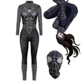 thumbnail image 1 of Body Sexy de mujer araña negra, mono de LICRA, disfraz de Halloween para mujer, disfraz de superhéroe, 1 of 4