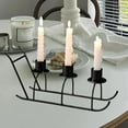 thumbnail image 5 of ABPWLY Home Metal Sleigh Candle Stand for Holiday Tabletop Decoration Christmas Dinner Wedding Decor Black Iron 28x12x8cm Christmas, 5 of 6