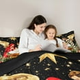 thumbnail image 4 of jejeloiu Christmas Theme Twin Bedding Sets 7-Piece,Galaxy Starry Night Bedding Comforter Set,Red Geometric Grid Sheet Sets For Child,Microfiber Bedroom Decor Reversible, 4 of 8