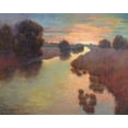 thumbnail image 2 of Weber, Mary Jean 24x20 Black Ornate Wood Framed with Double Matting Museum Art Print Titled - Evening Wetlands, 2 of 4