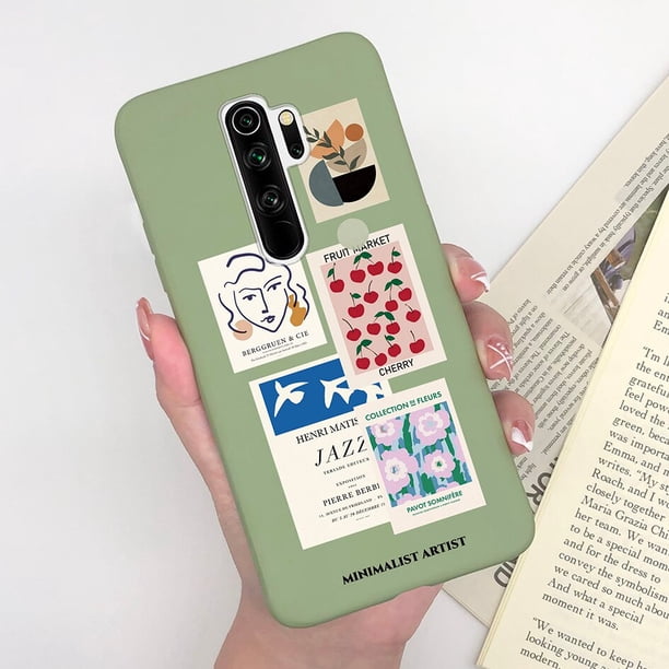 Funda mate para Xiaomi Redmi note 8 Pro, cubierta de dinosaurio, oso, piloto, flor, Cactus, 8pro