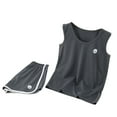 thumbnail image 2 of ATOGUTA Boys Summer Outfits Kids Sleeveless Tank Top and Shorts Clothing Sets Dark Gray, Size 2-16 Years, 2 of 3