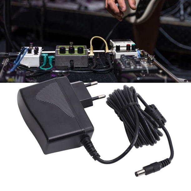 Adaptador De Corriente Para Pedal De Guitarra, Plástico De Baja Ondulación DC9V 2A Adaptador De Corriente Para Placa De Pedal De Salida Enchufe Europeo AC100-240V Para