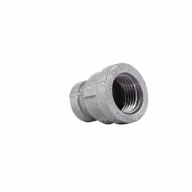 Acoplamiento reductor BK Products, hierro maleable negro, 1/2 pulgada FPT x 1/4 pulgadas FPT