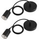 thumbnail image 1 of Pack of 2 metal pendant lights, adjustable cable 100cm, E27 pendant base, E27 pendant accessories for living room lighting., 1 of 4